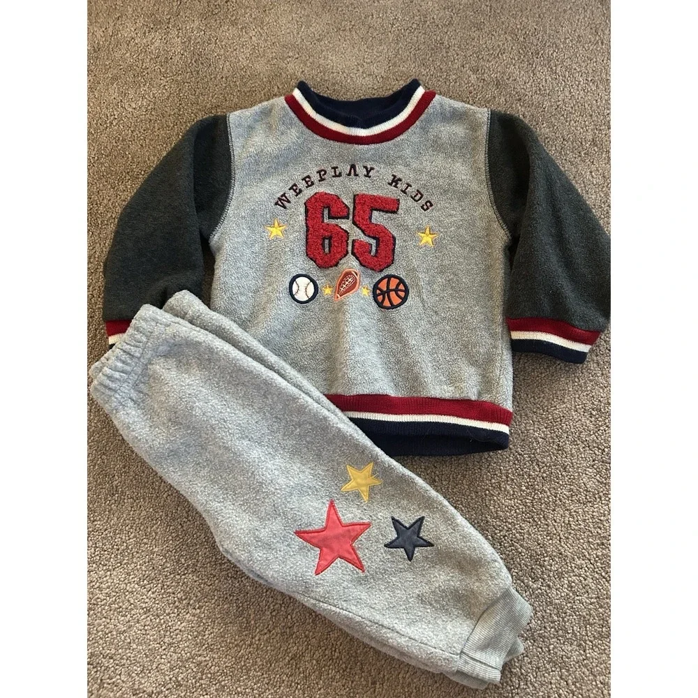 Vintage 80s/90s Weeplay Kids 2 Pc Outfit Size 18 Months